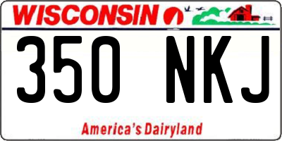 WI license plate 350NKJ