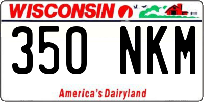 WI license plate 350NKM