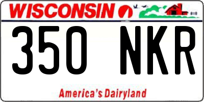 WI license plate 350NKR