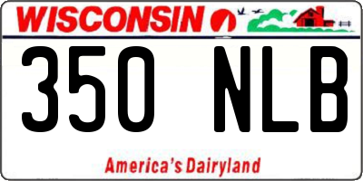 WI license plate 350NLB