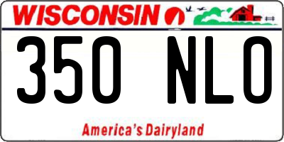 WI license plate 350NLO