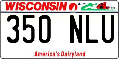 WI license plate 350NLU