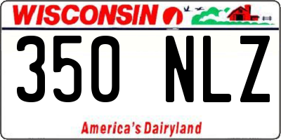 WI license plate 350NLZ
