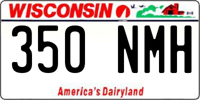 WI license plate 350NMH