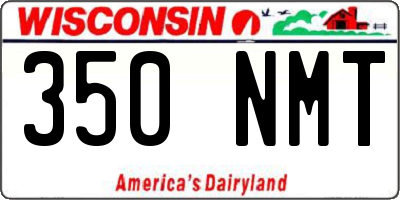 WI license plate 350NMT