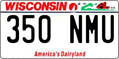 WI license plate 350NMU