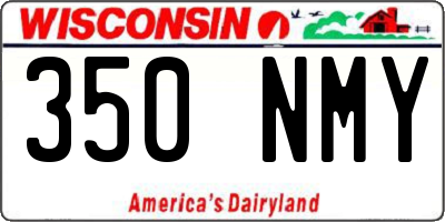 WI license plate 350NMY