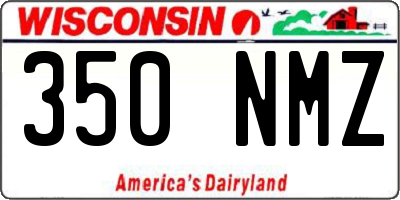 WI license plate 350NMZ