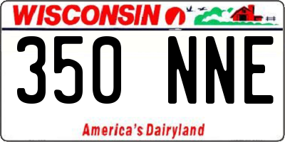 WI license plate 350NNE