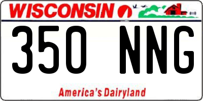 WI license plate 350NNG