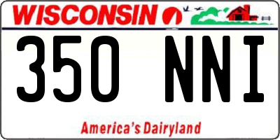 WI license plate 350NNI