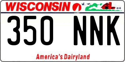 WI license plate 350NNK