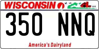 WI license plate 350NNQ