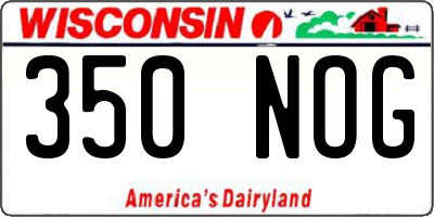 WI license plate 350NOG