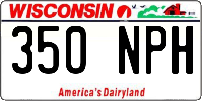 WI license plate 350NPH