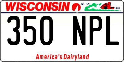 WI license plate 350NPL