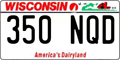 WI license plate 350NQD