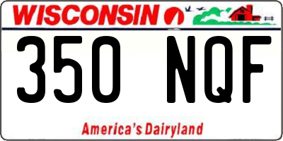 WI license plate 350NQF