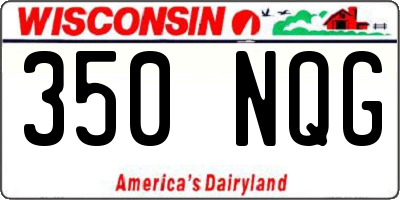 WI license plate 350NQG