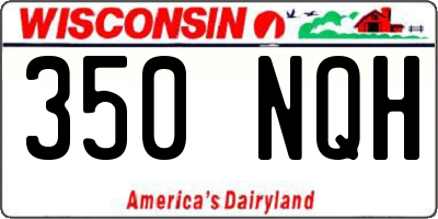 WI license plate 350NQH