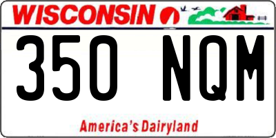 WI license plate 350NQM