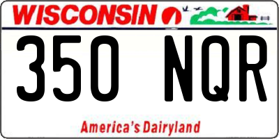 WI license plate 350NQR