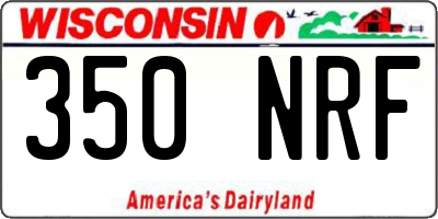 WI license plate 350NRF