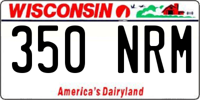 WI license plate 350NRM