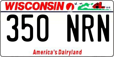 WI license plate 350NRN