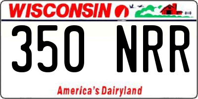 WI license plate 350NRR