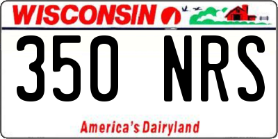 WI license plate 350NRS