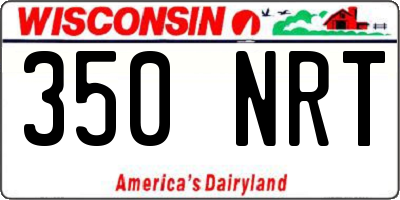 WI license plate 350NRT