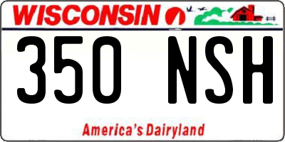 WI license plate 350NSH