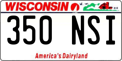 WI license plate 350NSI