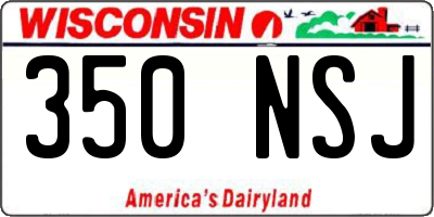 WI license plate 350NSJ