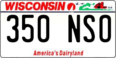 WI license plate 350NSO