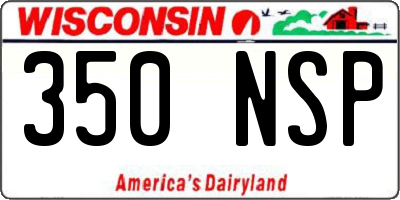 WI license plate 350NSP