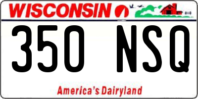 WI license plate 350NSQ
