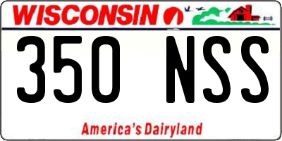 WI license plate 350NSS