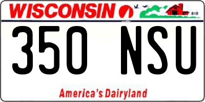 WI license plate 350NSU