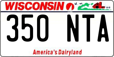 WI license plate 350NTA