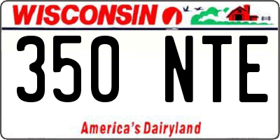 WI license plate 350NTE