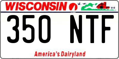WI license plate 350NTF