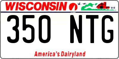 WI license plate 350NTG