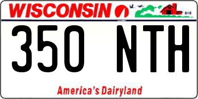 WI license plate 350NTH