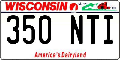 WI license plate 350NTI