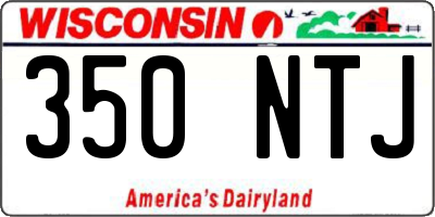 WI license plate 350NTJ