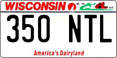 WI license plate 350NTL