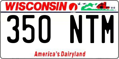 WI license plate 350NTM
