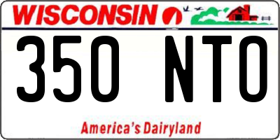 WI license plate 350NTO